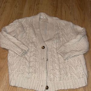 Mango Women’s open cream cardigan